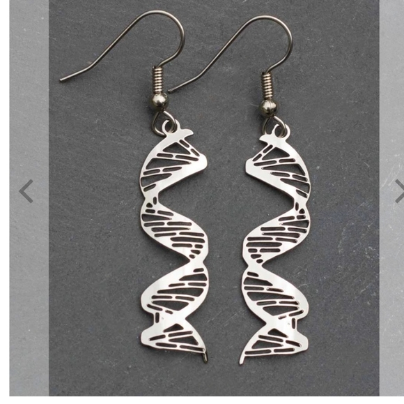 DNA Double Helix spiral earrings - Picture 3 of 7
